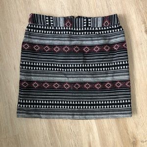 Aztec print mini-skirt